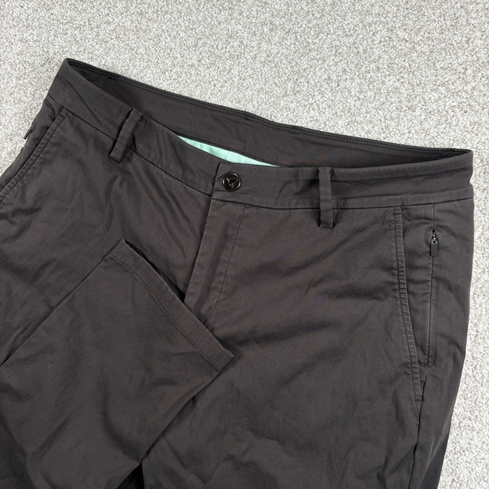 Birddogs Pants Mens 34x32 Brown Lined Chino Khaki Slim Fit Stretch 01334